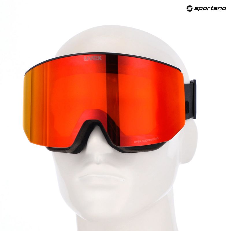 Skibrille Uvex Lace Attract FM black matt/mirror red 13