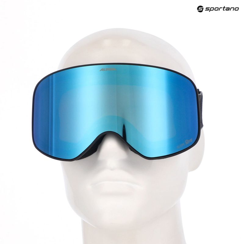 Skibrille Alpina Slope Q-Lite black/black matt/blue 6
