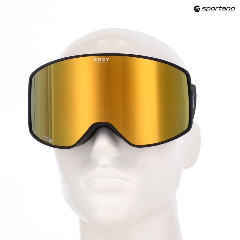 Damen-Snowboardbrille ROXY Storm W black/clux ml pink gold 6