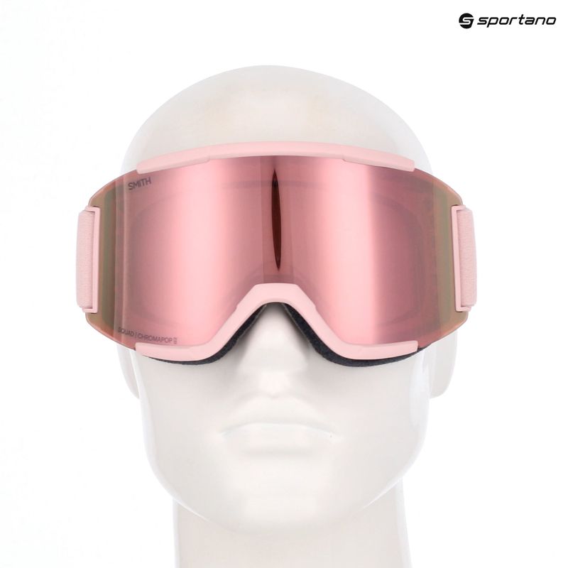 Skibrille Smith Squad carnation/chrp everyday rose gold mirror/clear 7