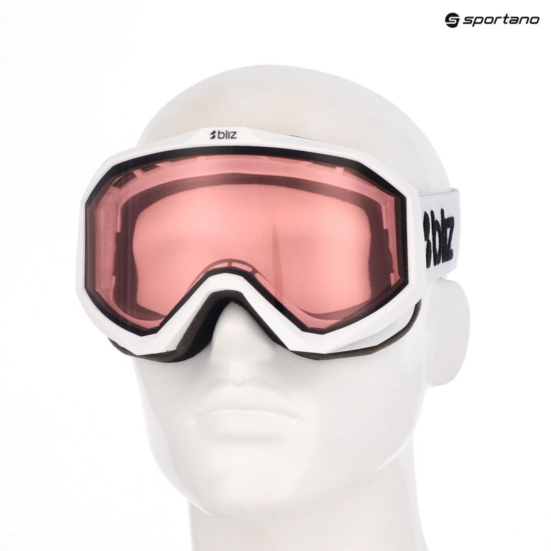 Skibrille Bliz Liner matte white/pink 7