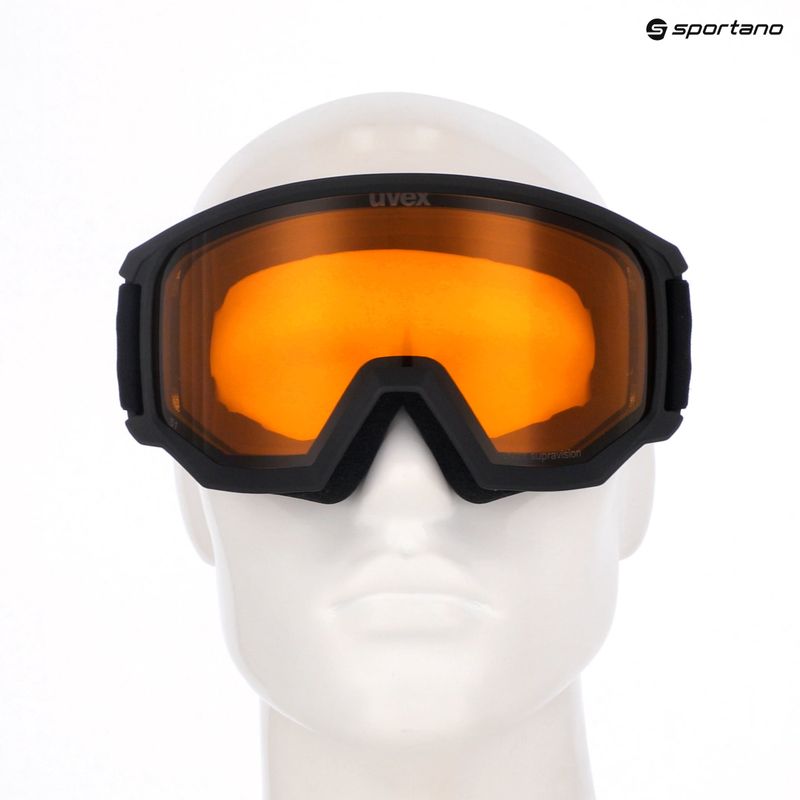 Skibrille UVEX Athletic LGL black matt/yellow/clear 10
