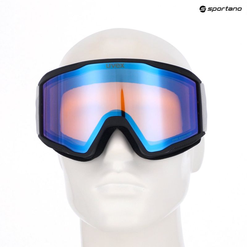 Skibrille UVEX Blast FM black matt/mirror blue 10