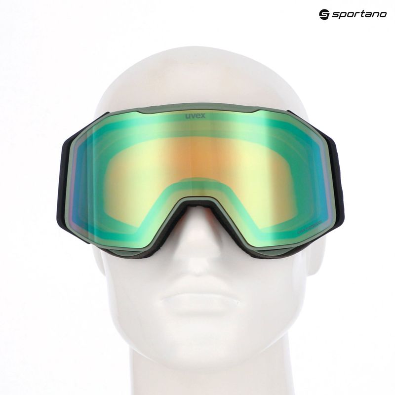 Skibrille UVEX Gravity FM oxide matte green/mirror opal/orange/clear 6