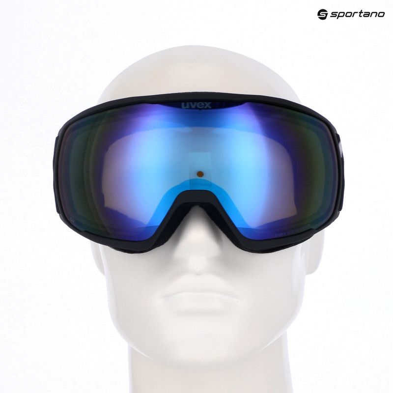 Skibrille UVEX Victorious FM black matt/mirror blue 10
