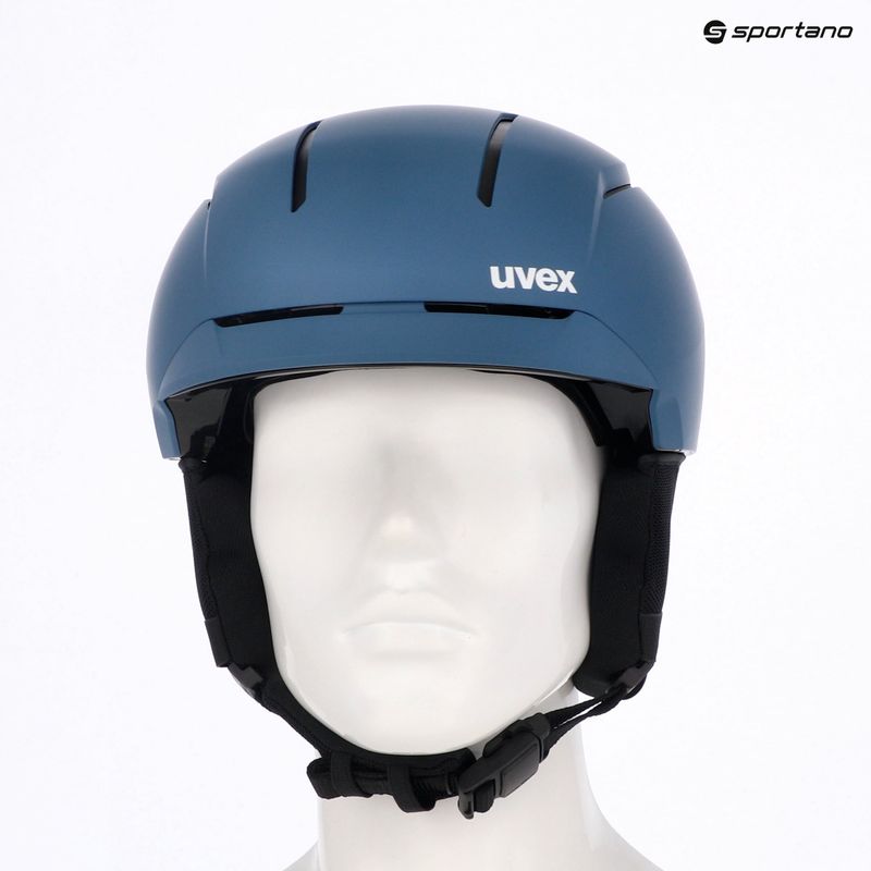 Skihelm UVEX Levitate MIPS stone blue/black matt 7