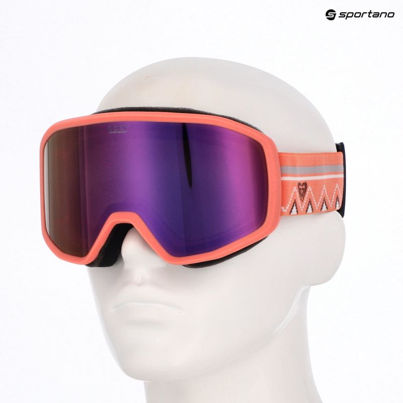 Damen-Snowboardbrille ROXY Izzy coral chic/clux ml l purple 8