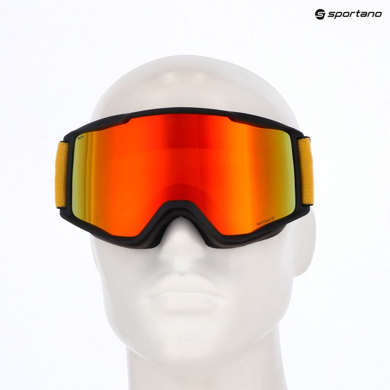 Skibrille Red Bull SPECT Neon black/orange with red mirror 6