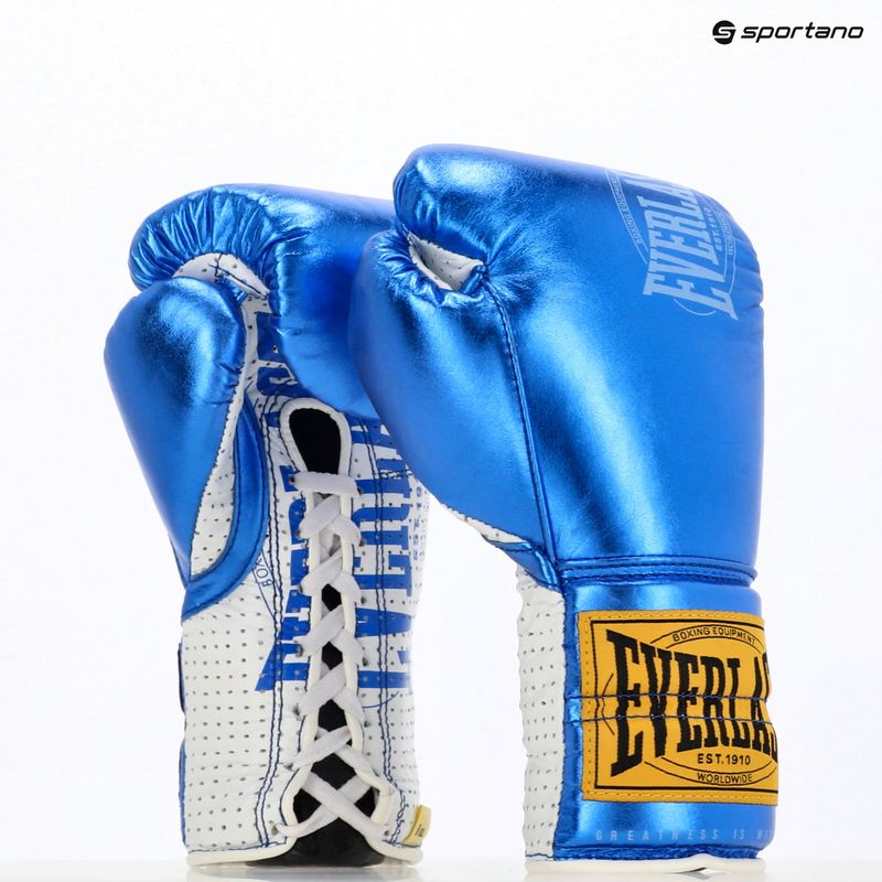 Boxhandschuhe Everlast Fight Leather blue 3