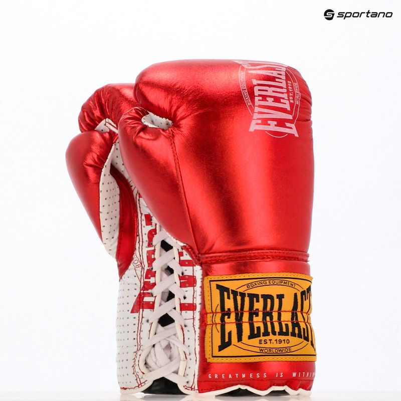 Boxhandschuhe Everlast Fight Leather red 3