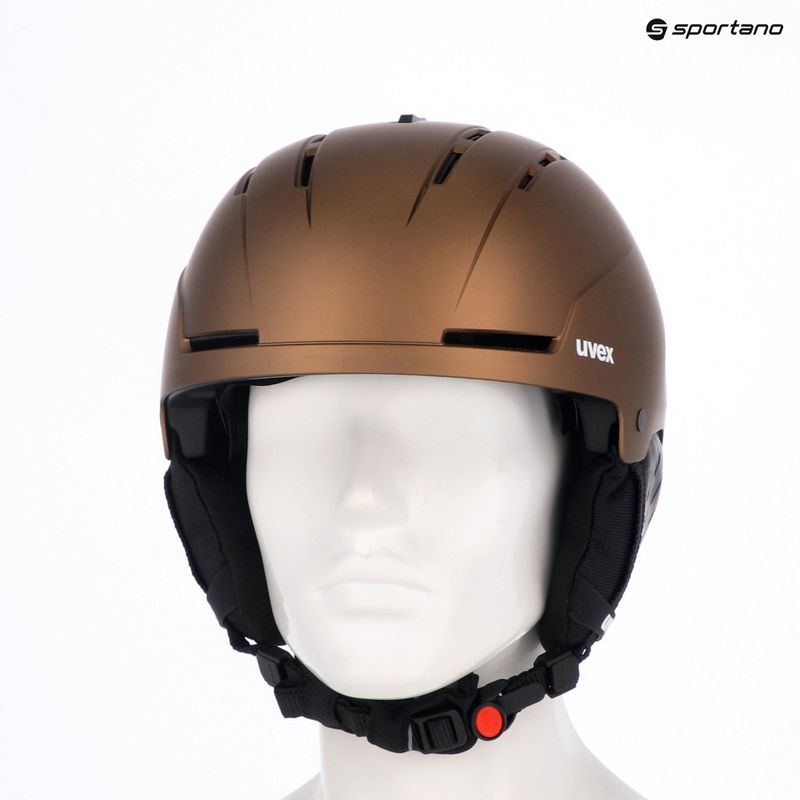 Skihelm UVEX Stance brown/black matt 7