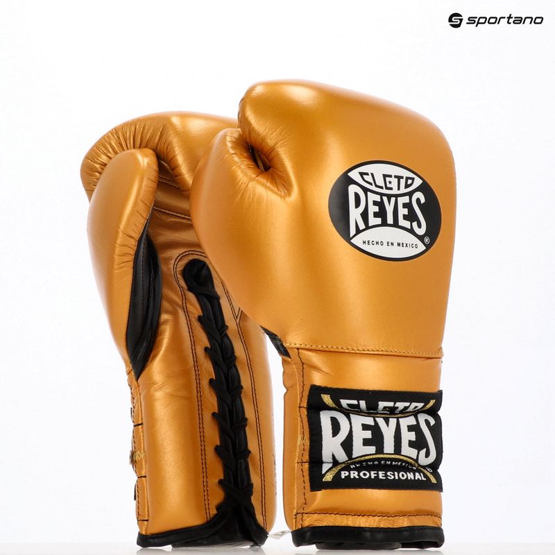 Boxhandschuhe Cleto Reyes Lace Up SPaarring gold 3