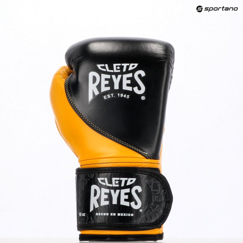 Boxhandschuhe Cleto Reyes High Precision Training Leather black/yellow 3