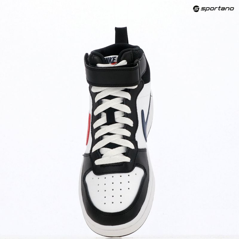 Kinder Sneaker Nike Court Borough Mid 2 white/white/black/university red 10