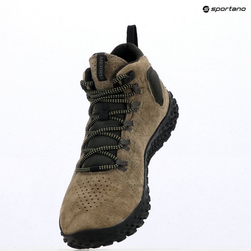 Herren Barfußschuhe Merrell Wrapt Mid WP olive/black 9