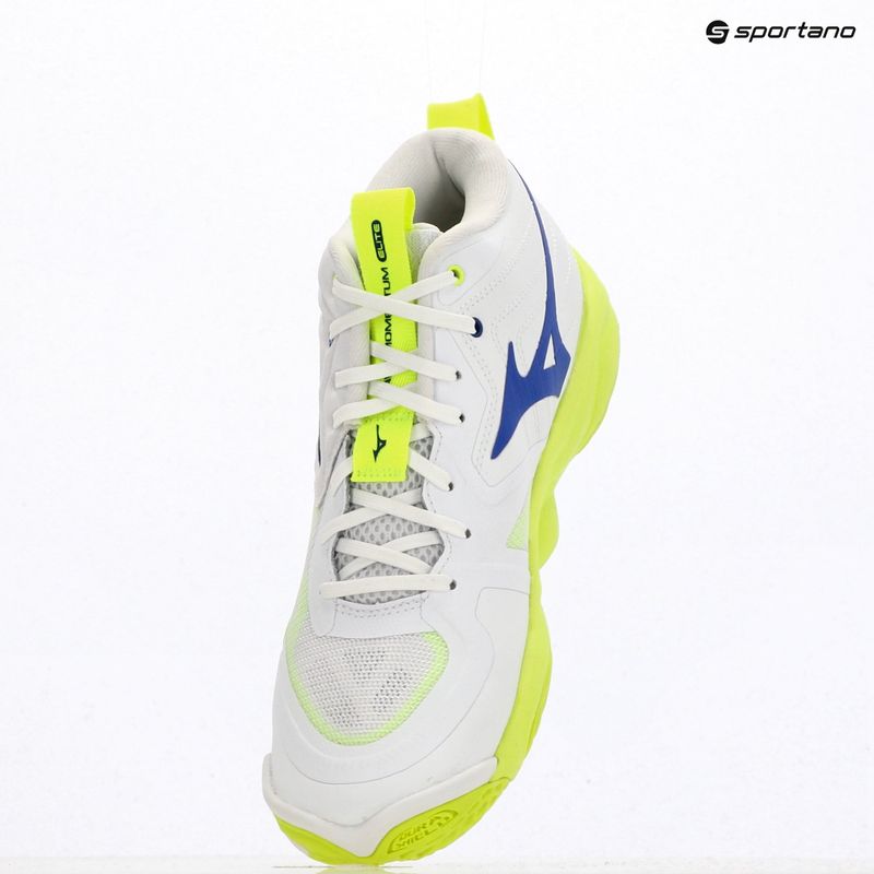 Volleyballschuhe Mizuno Wave Momentum Elite Mid white/lightning yellow/dazzling blue 12