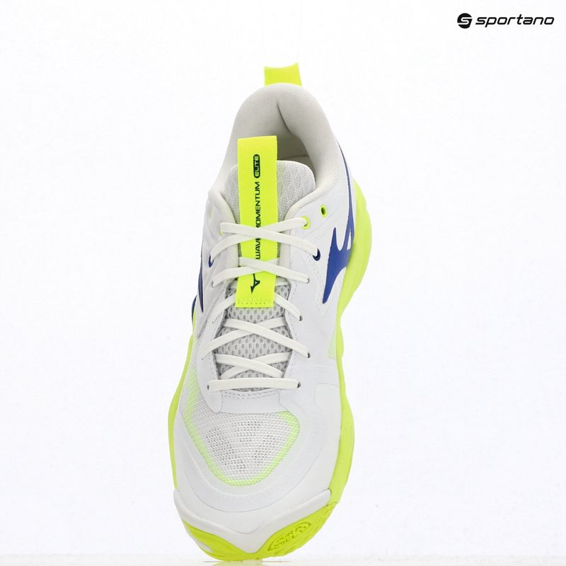 Volleyballschuhe Mizuno Wave Momentum Elite white/lightning yellow/dazzling blue 12