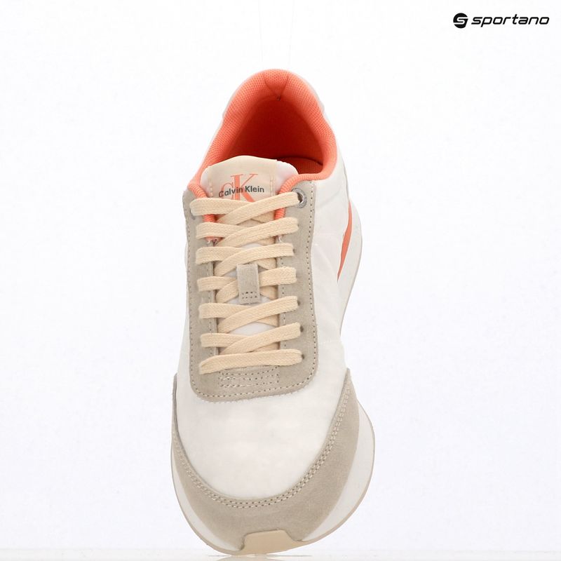 Damenschuhe Calvin Klein YW0YW01990 Retro Runner Lace Up Nylon Mg brilliant white/light cashew/pink 9
