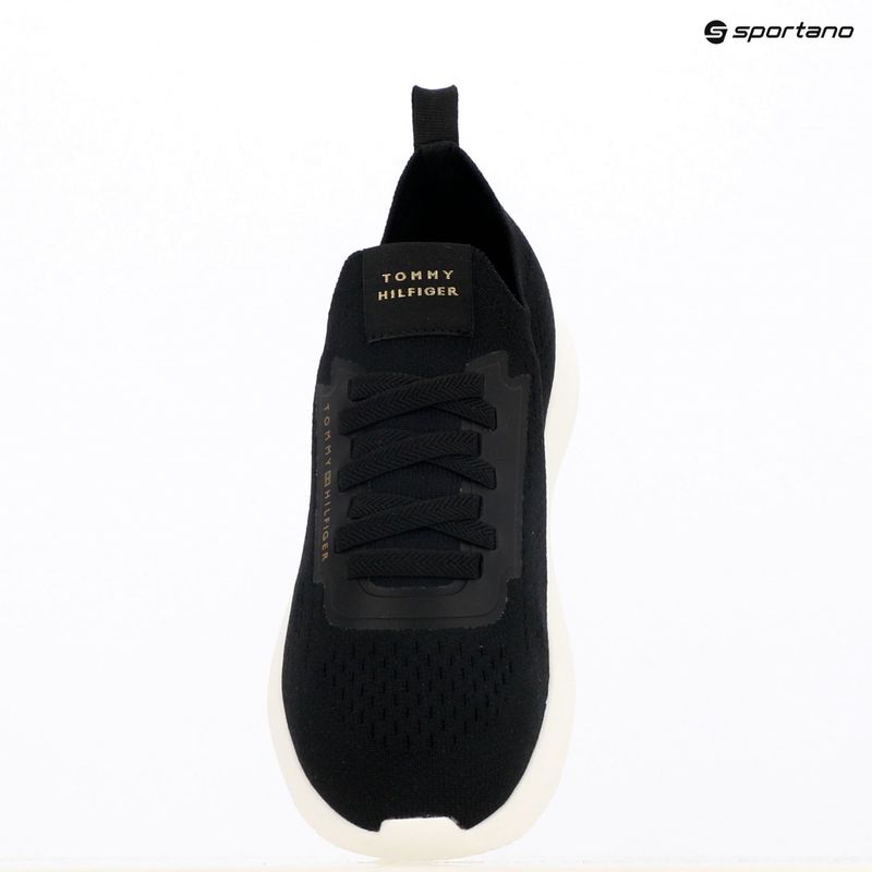 Damen Schuhe Tommy Hilfiger Knit Extralight Runner black 9