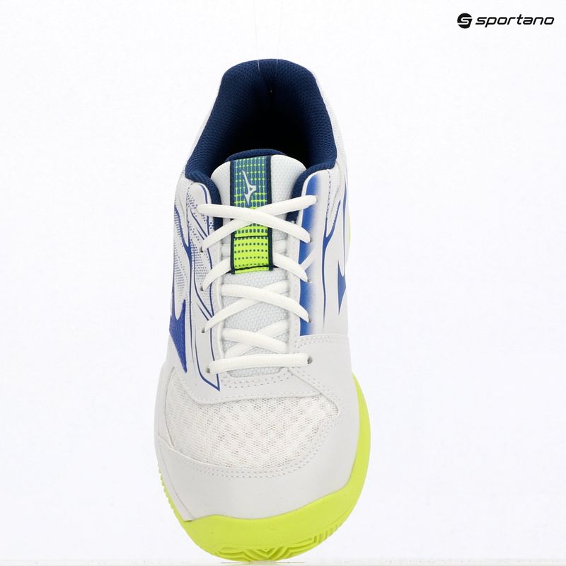 Herren-Tennisschuhe Mizuno Break Shot 5 CC white/dazzling blue/lightning 9