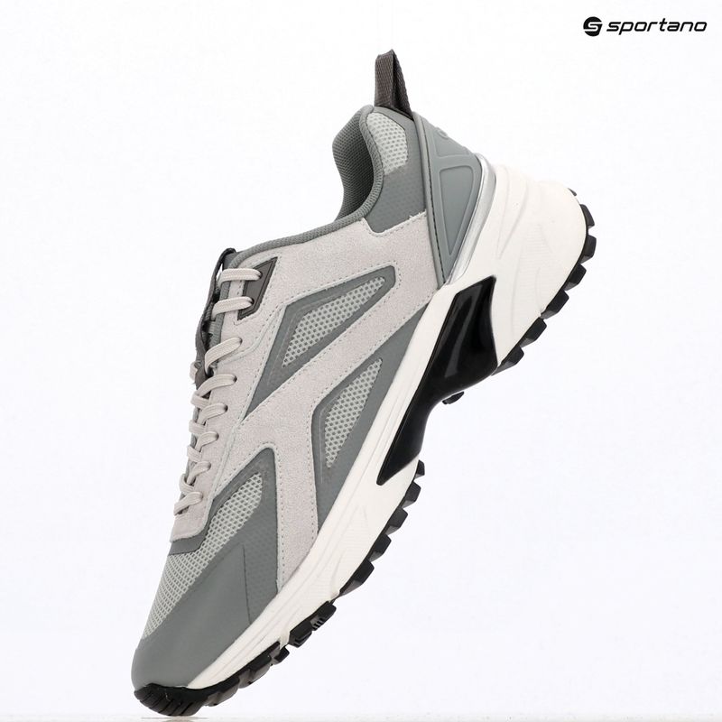 Herren Schuhe Calvin Klein HM0HM02220 Hike Runner Stripe Mix Nylon Suede light grey/granite grey 9