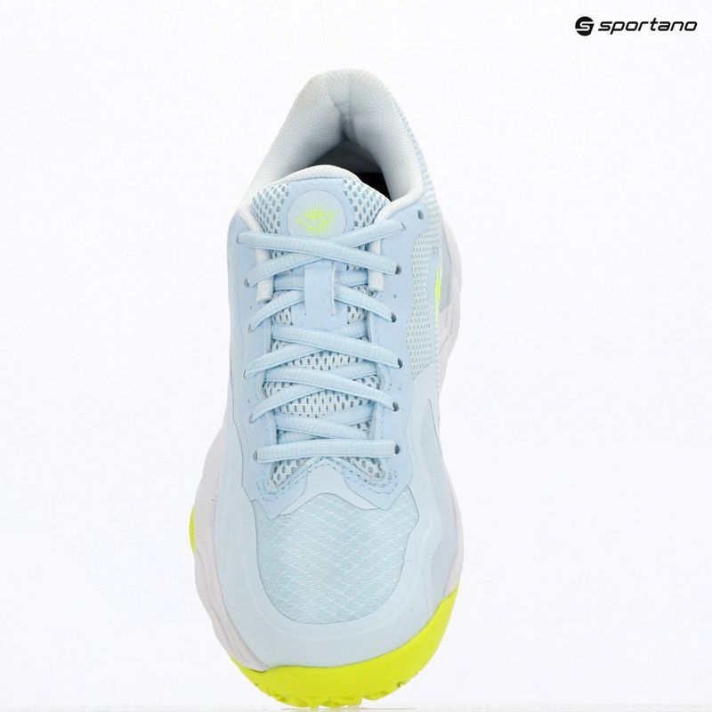 Damentennisschuhe Mizuno Wave Enforce Court CC W ice water/lightning yellow/ancient 9