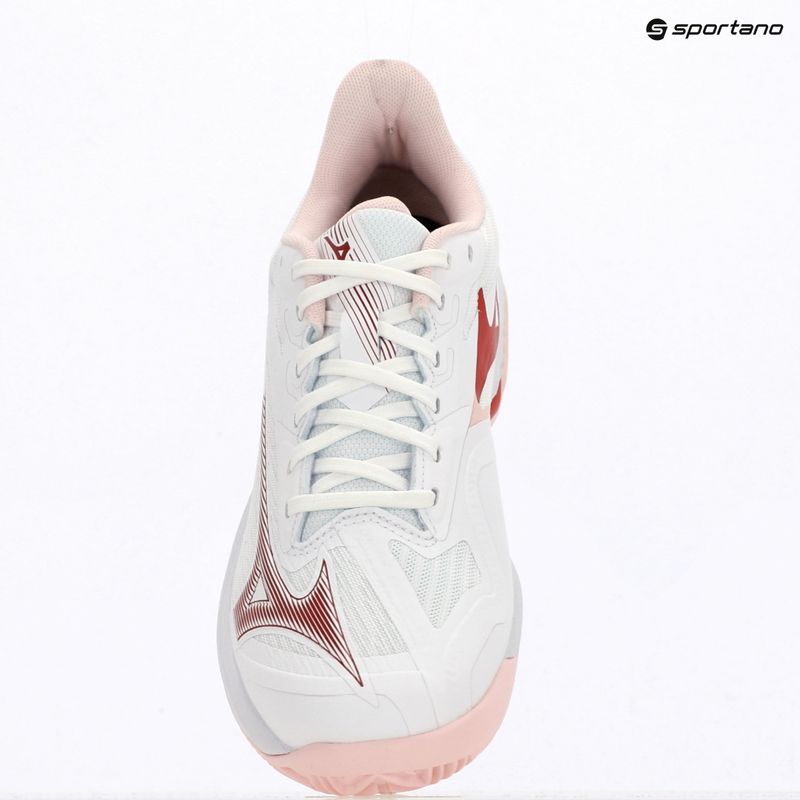 Damentennisschuhe Mizuno Wave Exceed Court CC W white/pinkesque/barbados cherr 9
