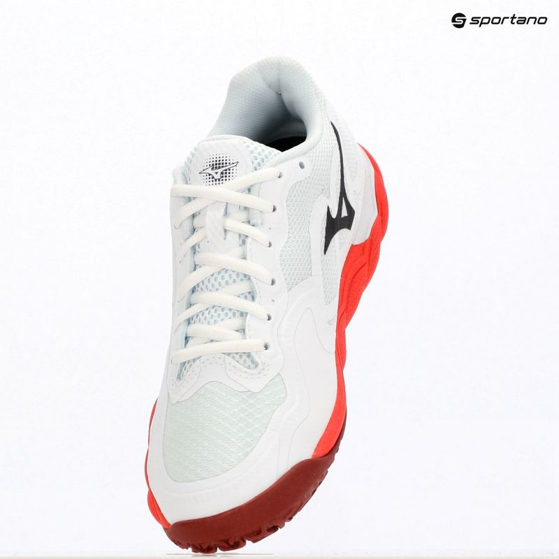 Herren-Tennisschuhe Mizuno Wave Enforce Court CC fiery red/white/sun-dried tomato 9