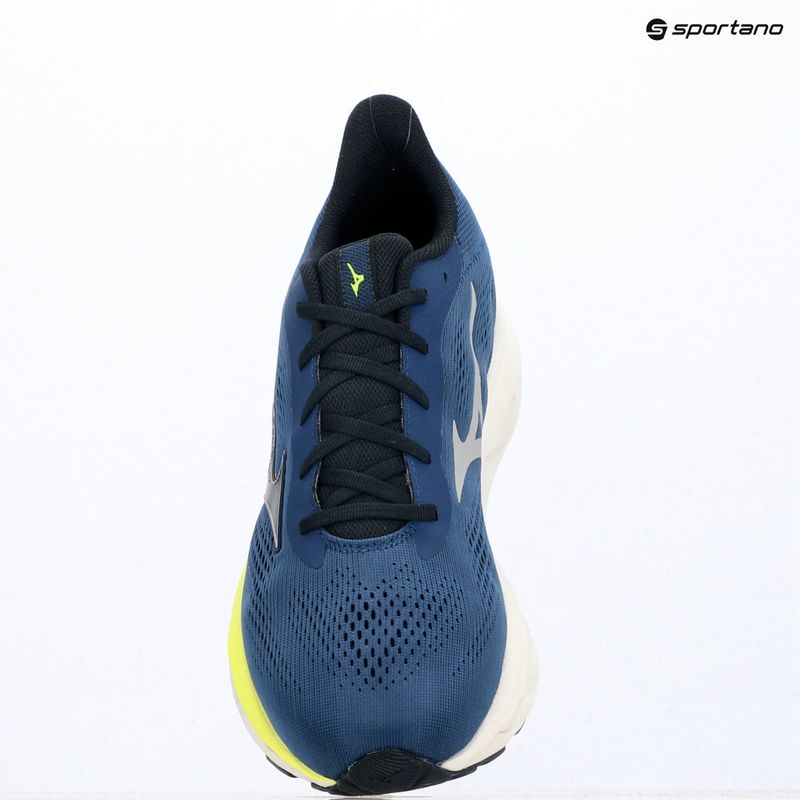 Herren-Laufschuhe Mizuno Wave Serene 2 estate blue/silver/lightning yellow 3