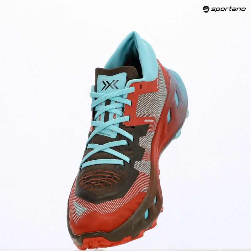 Laufschuhe + Socken X-Bionic Terraskin X02 burnt red/aqua/dark khaki 3