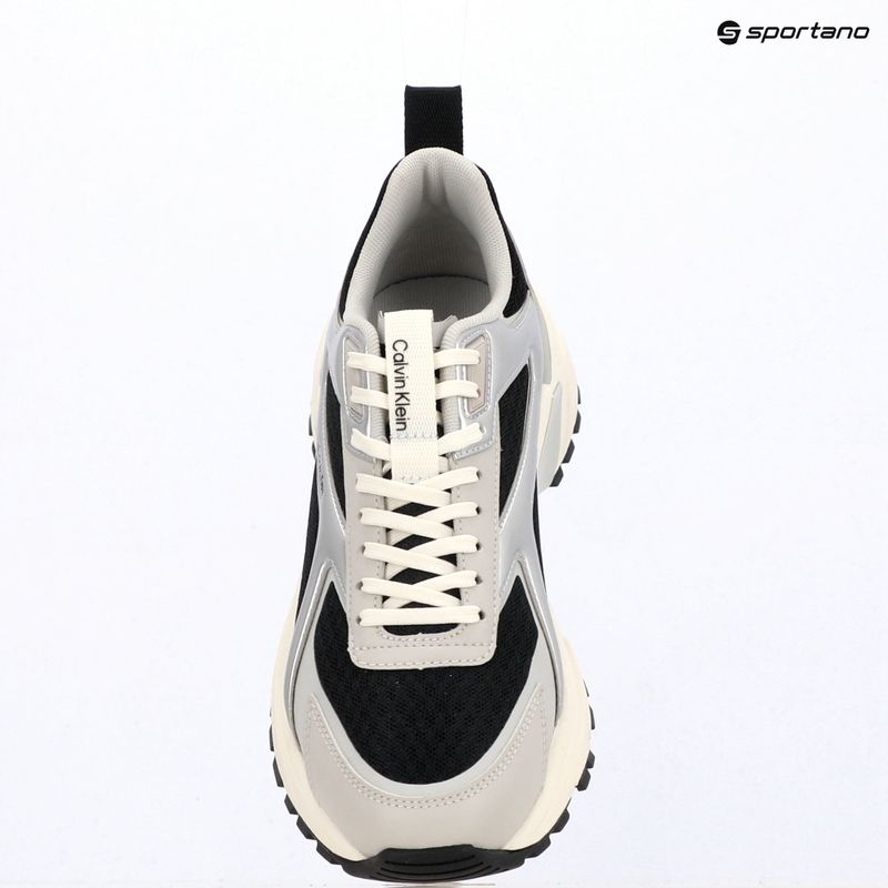 Damen-Schuhe Calvin Klein HW0HW03140 Hike Run Stripe Mesh Met black/silver/light grey 9