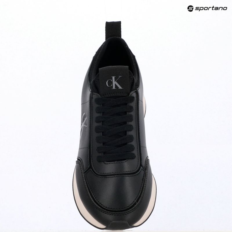 Damen-Schuhe Calvin Klein HW0HW03118 Retro Runner Sock PANL Leather Neo black/crystal grey 9