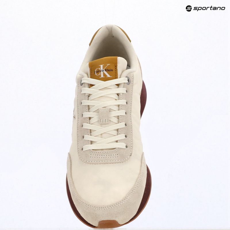 Herrenschuhe Calvin Klein YM0YM01361 Retro Runner Ess Mix Matt white swan/tofu/amber gold 9