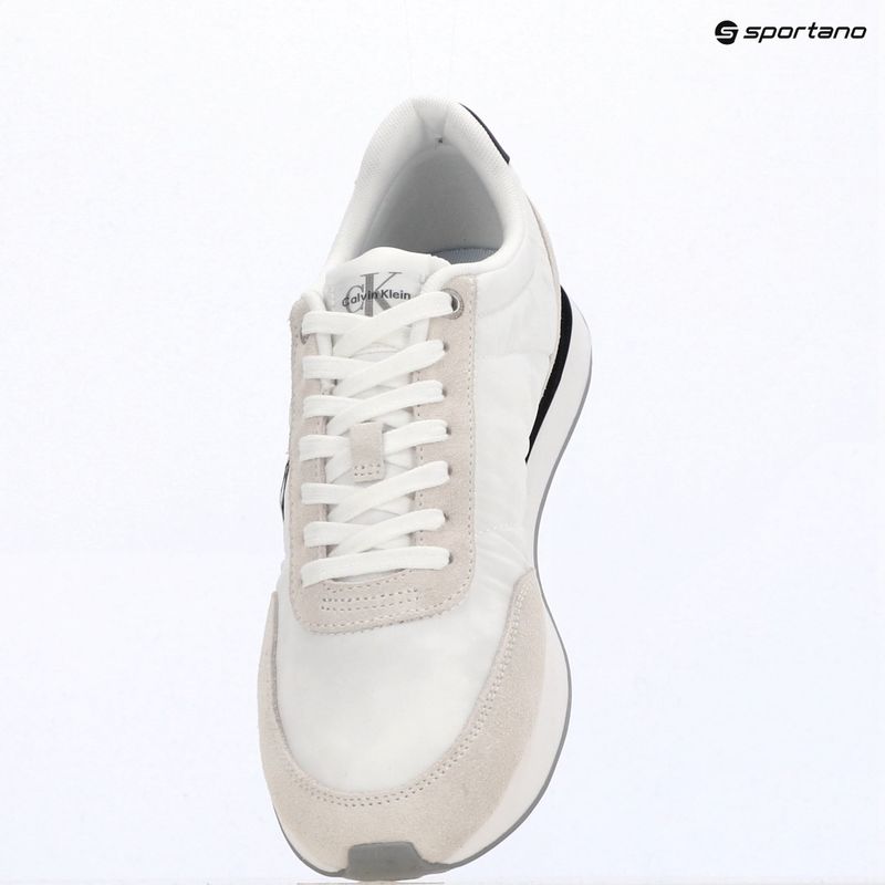 Damenschuhe Calvin Klein YW0YW01990 Retro Runner Lace Up Nylon MG bright white/black 9