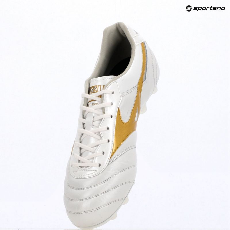 Fußballschuhe Mizuno Morelia II Elite FG white/football gold/galaxy silver 12