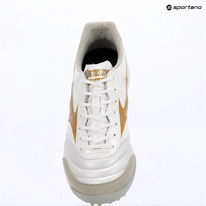 Fußballschuhe Mizuno Morelia Sala Elite TF white/football gold/galaxy silver 15