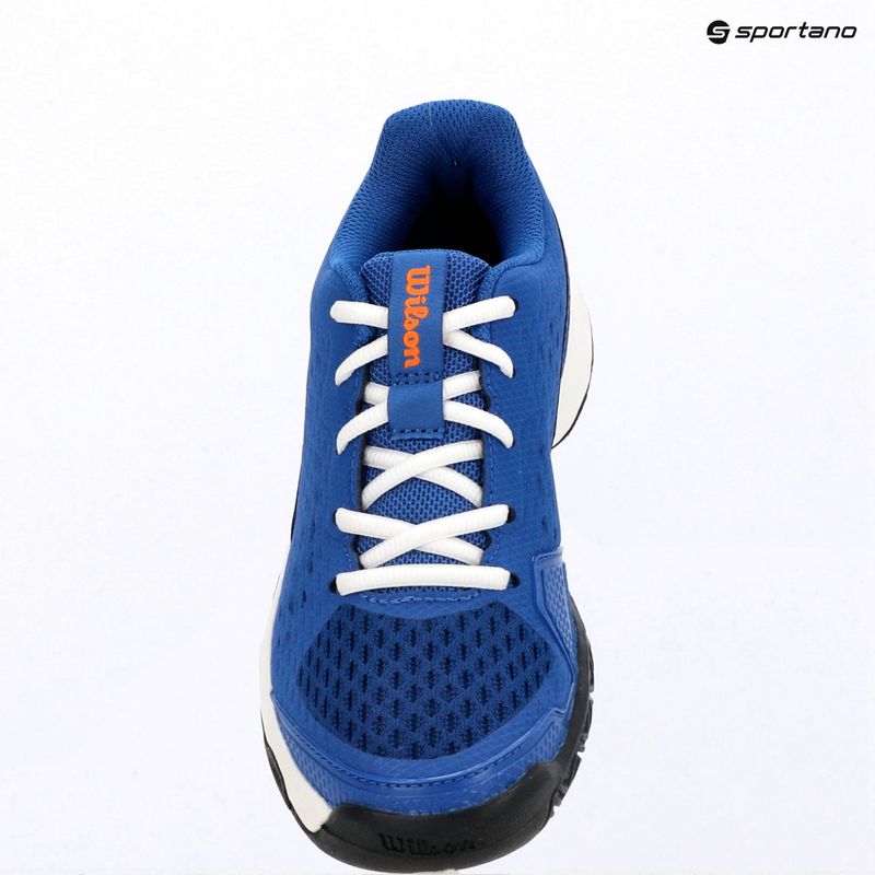 Tennisschuhe für Kinder Wilson Rush Pro Ace L Jr déjà vu blue/orange tiger/white 9