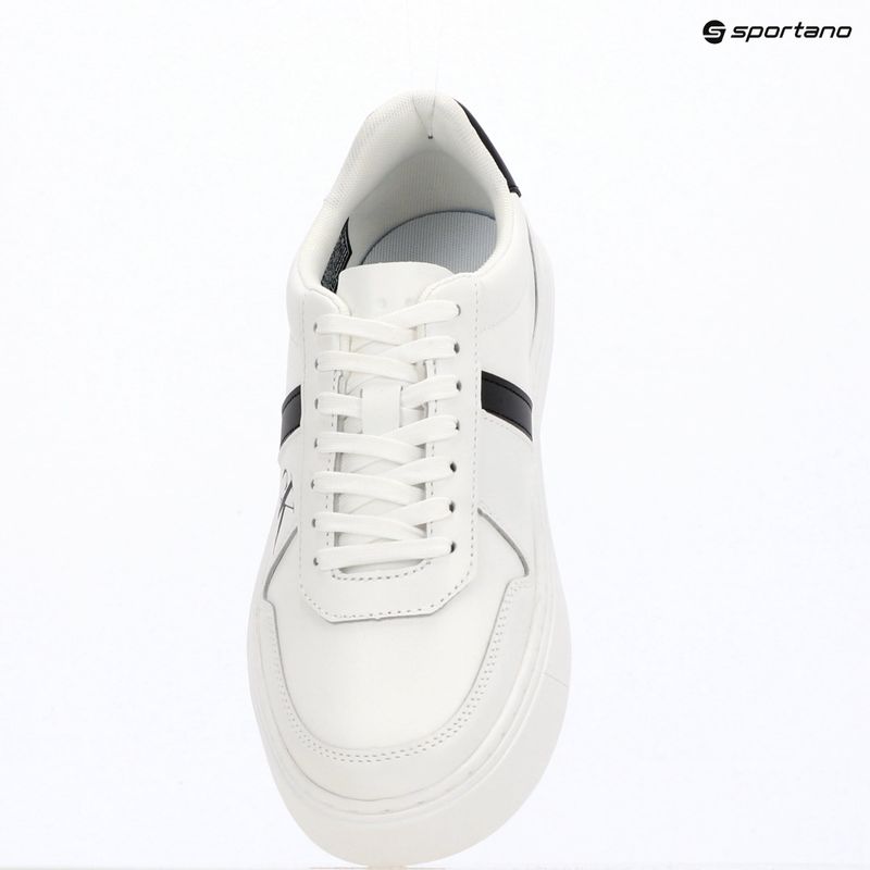 Herren Schuhe Calvin Klein HM0HM02237 Classic Cups Lace Leather EMB Tongue bright white/black 9