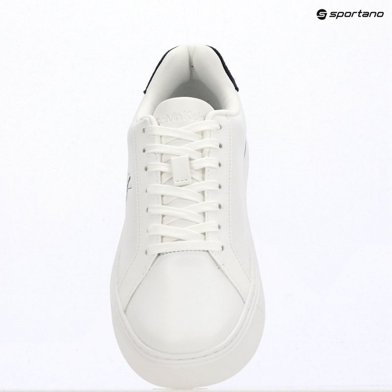 Herren Schuhe Calvin Klein YM0YM01435 Classic Cupsole Laceup Leather bright white/navy 9