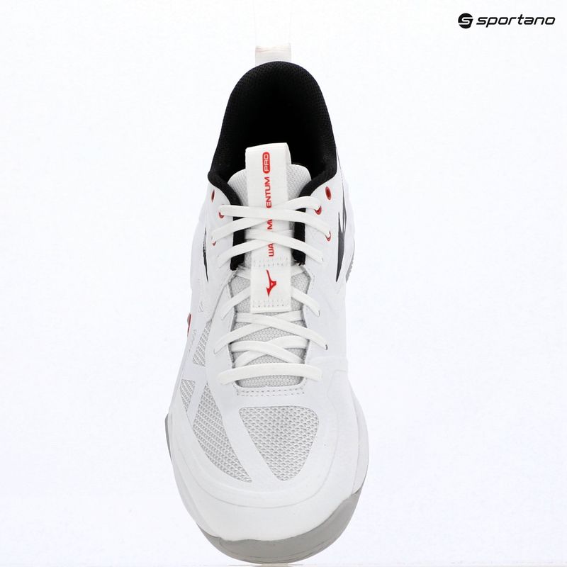 Volleyballschuhe Mizuno Wave Momentum Pro white/black/fiery red 15