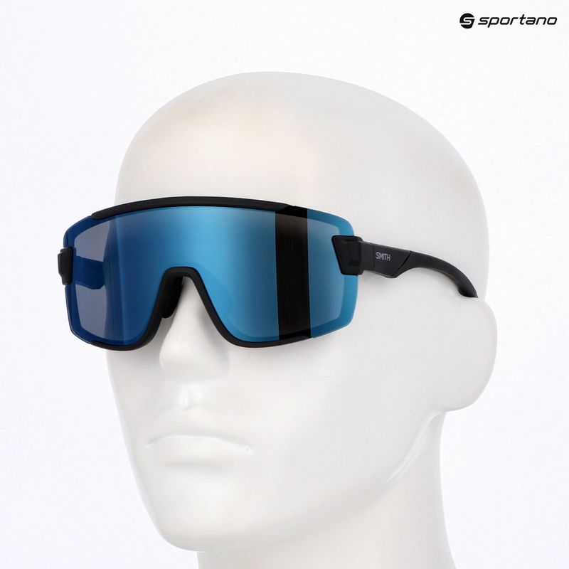 Sonnenbrille Smith Wildcat matte black/chrp polarized blue mirror/clear 5