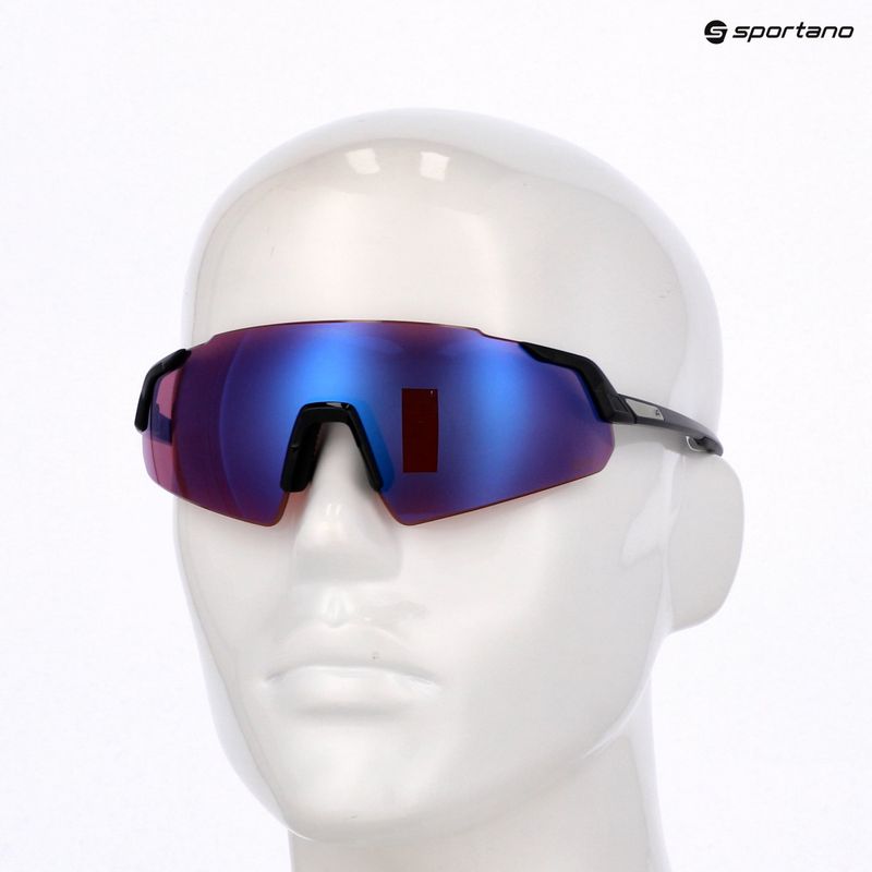 Sonnenbrille Alpina Turbo Air Q-Lite black matt/blue mirror/pink 7