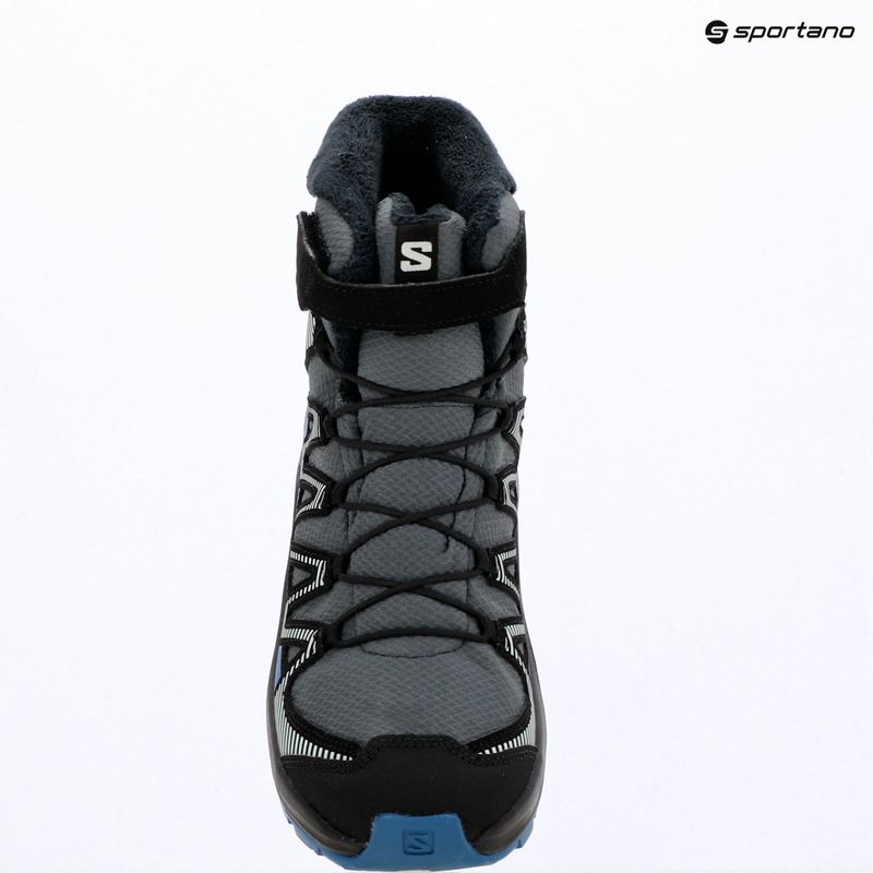 Kinder-Wanderschuhe Salomon XA Pro V8 Winter Waterproof turbulence / schwarz / dunkelblau 15