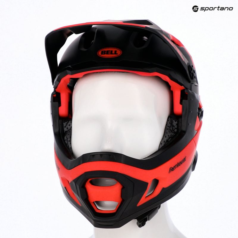 Bell Fahrradhelm FF Super DH MIPS Spherical fasthouse matt glänzend rot/schwarz 7