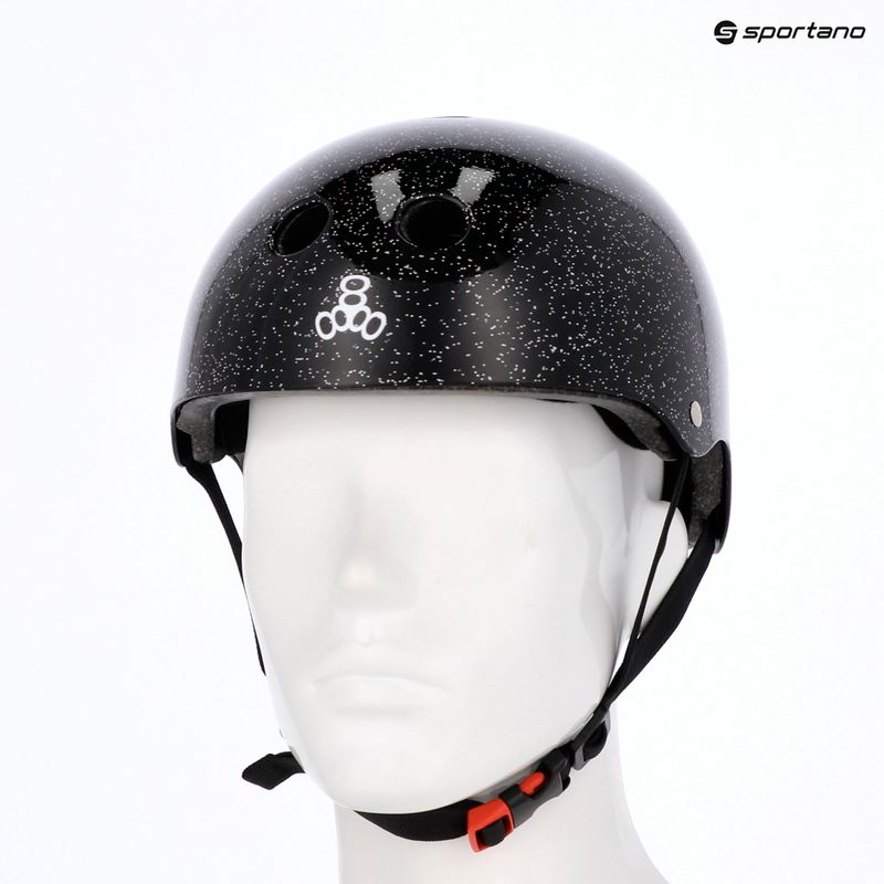Triple Eight The Certified Sweatsaver schwarzer Glitzerhelm 5