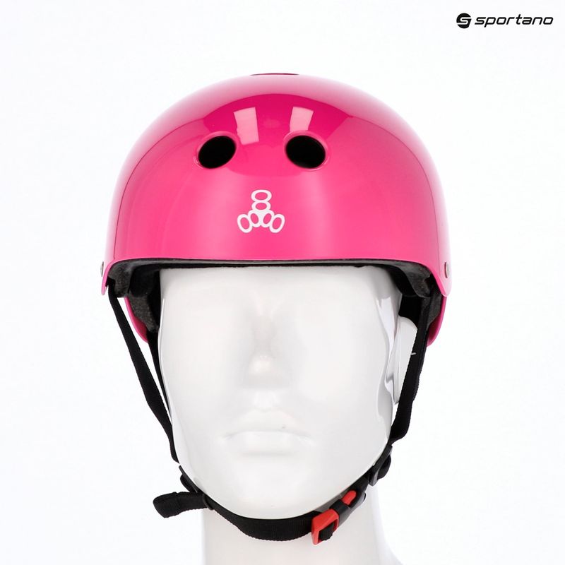 Triple Eight The Certified Sweatsaver rosa glänzender Helm 6
