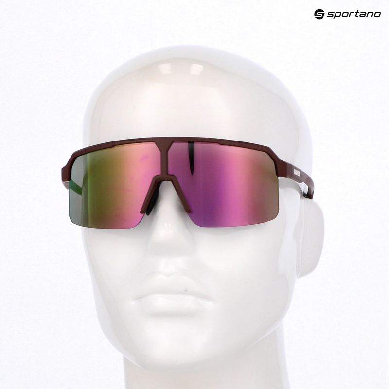 Sonnenbrille UVEX Ramp burgundy matt/mirror rose 7