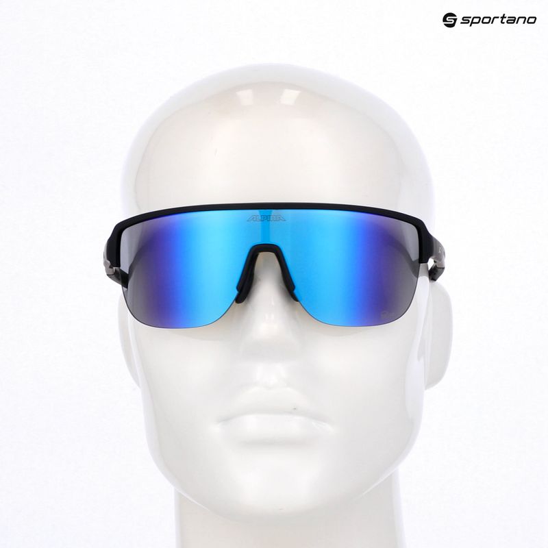 Sonnenbrille Alpina Frame 2.0 Q-Lite black matt/blue mirror 7