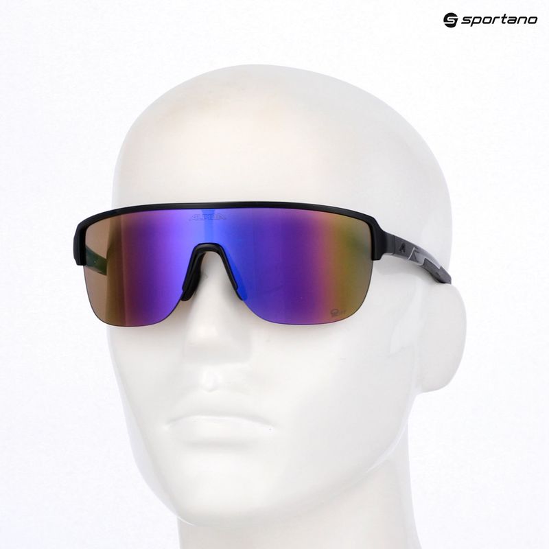 Sonnenbrille Alpina Frame 2.0 Q-Lite black gloss/purple mirror 7