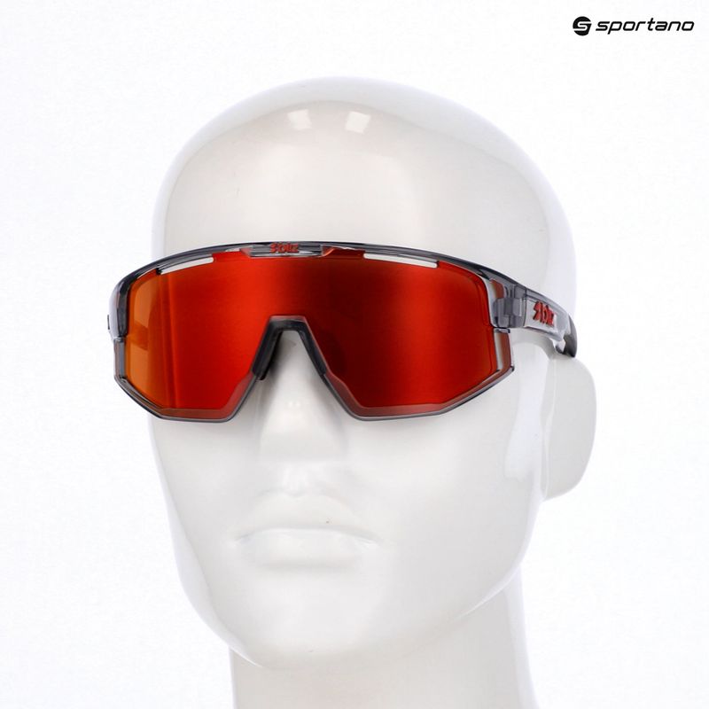 Sonnenbrille Bliz Vision transparent dark grey/brown red multi 7